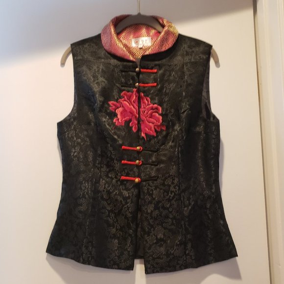 Lian Lin Vintage embroidered chinese blouse.  L - Picture 2 of 4